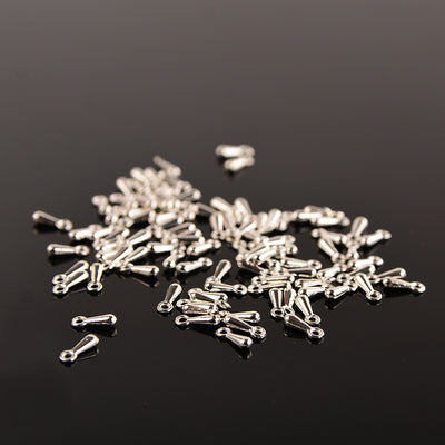 Mini Teardrop Metal End Charms shown in grouped finish view