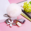 Gray-White Gray-Floral-Tassel White-Pom