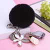 Gray-White Gray-Floral-Tassel Black-Pom