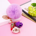 Lipstick, Heart and Floral Tassel Plush Pom Pom Keychains view 10