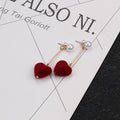 Velvet Heart Long Statement Stud Earrings in Twelve Styles view 11