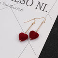 Velvet Heart Long Statement Stud Earrings in Twelve Styles view 8