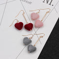 Velvet Heart Long Statement Stud Earrings in Twelve Styles view 5