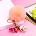 Lipstick, Heart and Floral Tassel Plush Pom Pom Keychains view 12