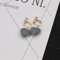 Twelve Velvet Heart and Pearl Look Clip-On Earring Designs view 12