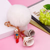 Gray Flower-Lipstick White-Pom