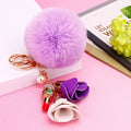 Lipstick, High Heel and Auspicious Plush Pom Pom Keychains view 12