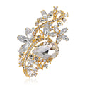 Blue Gold Tone Flower Crystal Nine Designs Metal Brooch Pin view 8