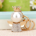 Jeweled Ballet Dancer Keychains with Braided and Plain Wrist Loops view 4