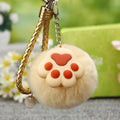Cat Paw Pom Pom and Bell Wrist Strap Keychains in Thirteen Options view 6