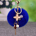 Four-Leaf Clover Plush Pom Pom Keychains in Five Colors view 10