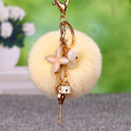 Four-Leaf Clover Plush Pom Pom Keychains in Five Colors view 7