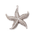 Large Textured Starfish Charm Pendants in Five Finishes view 9