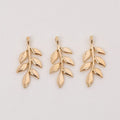 Leafy Branch Metal Charms in Four Finishes for Jewelry Making view 4