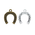 Geometric Horseshoe Charm In 2 Metal Finishes For Jewelry Making view 4
