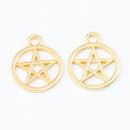 Open Pentagram Circle Charm in Multiple Metal Finishes for Jewelry Making view 4
