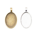 Oval Cabochon Tray in 2 Metal Finishes for Jewelry Making view 4