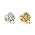 Geometric Barrel Large Hole Bail Bead in Two Finishes view 4