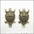 Owl Cabochon Setting Connector Charm Metal Jewelry Making Component view 4