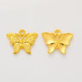 Double Sided Butterfly Metal Charms In Three Finishes view 4