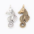 Striped Seahorse Charm in 2 Finishes for Jewelry Making view 4