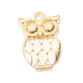 Bronze Gold and Silver Openwork Owl Charms for Jewelry Making view 4