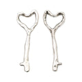 Heart Top Key Shaped Bottle Opener in Multiple Metal Finishes for Jewelry Making view 4