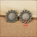 Floral Cabochon Setting Metal Jewelry Component 2 Finish Options Craft Supply view 4