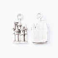 Vintage Tall House Charms in Multiple Finishes for Jewelry Making view 4