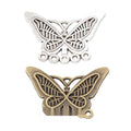 Wide Butterfly Connector Charm in 2 Metal Finishes for Jewelry Making view 4