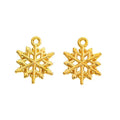 Six Point Snowflake Metal Charms in Five Finishes for Jewelry Making view 4