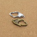 Open Shark Jaw Metal Charm in Two Antique Finishes view 4