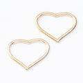 Vintage Plain Open Heart Link in 3 Finishes for DIY Jewelry Making view 4