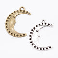 Crescent Moon Connector Charm in Two Antique Finishes view 4