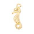 Vintage Style Metal Textured Seahorse Charm in 4 Metal Finishes view 4