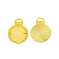Textured Round Cabochon Pendant Settings in Five Size Finishes view 4