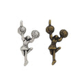 Cheerleader Girl Charms in Antique Bronze, Antique Silver view 4
