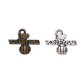 Volleyball Word and Ball Pendant Charm in Two Finishes view 4