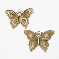 Double Loop Butterfly Connector Charms in Three Finishes view 4