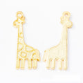 Tall Giraffe Charms in Three Contrasting Metal Finishes view 4