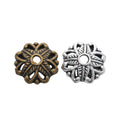 Openwork Flower Bead Cap in Bronze and Silver Tones view 4