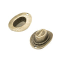 Cowboy Hat Shaped Metal Beads in 2 Metal Finish Options view 4