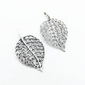 Openwork Veined Leaf Charms in Two Antique Metal Finishes view 4