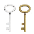 Oval Bow Skeleton Key Metal Charm for Jewelry Making in Antique Bronze and Antique Silver view 4