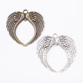 Winged Heart Charm in 2 Finishes for Jewelry Making view 4