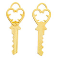 Floral Bow Skeleton Key Metal Charm for Jewelry Making in 6 Visible Finishes view 4