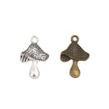Dotted Mushroom Charm In 2 Metal Finishes For Jewelry Making view 4