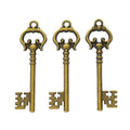 Ornate Skeleton Key Charm in Three Metal Finishes Jewelry Making Component view 4