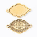 Ornate Oval Two Loop Bezel Connectors in Four Finishes view 4