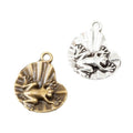 Frog on Lily Pad Metal Charm Pendants in 2 Finishes view 4